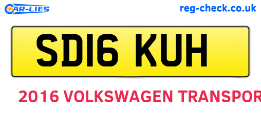SD16KUH are the vehicle registration plates.