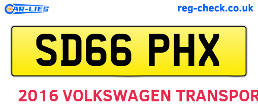 SD66PHX are the vehicle registration plates.