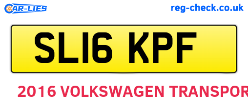 SL16KPF are the vehicle registration plates.
