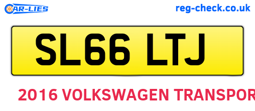 SL66LTJ are the vehicle registration plates.