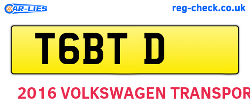 T6BTD are the vehicle registration plates.