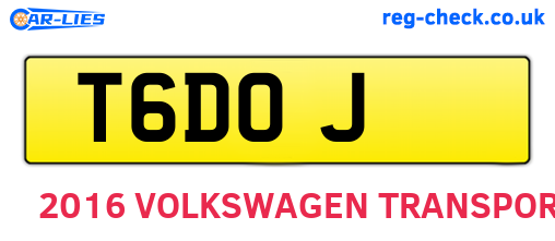 T6DOJ are the vehicle registration plates.