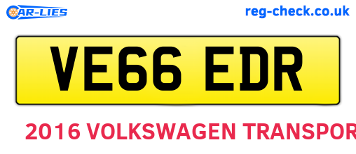 VE66EDR are the vehicle registration plates.