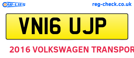 VN16UJP are the vehicle registration plates.