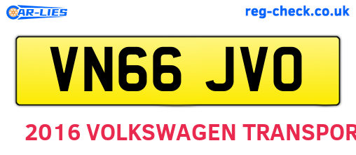 VN66JVO are the vehicle registration plates.