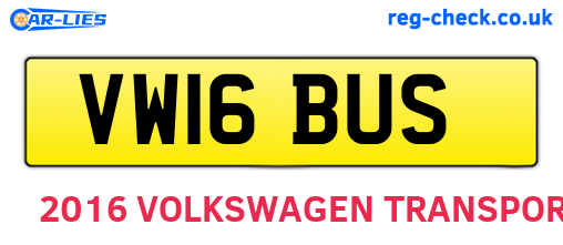 VW16BUS are the vehicle registration plates.