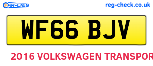 WF66BJV are the vehicle registration plates.