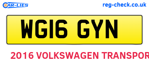 WG16GYN are the vehicle registration plates.