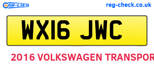 WX16JWC are the vehicle registration plates.