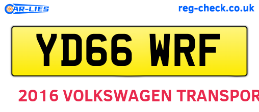 YD66WRF are the vehicle registration plates.