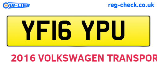 YF16YPU are the vehicle registration plates.