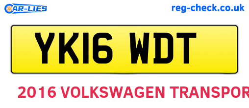 YK16WDT are the vehicle registration plates.