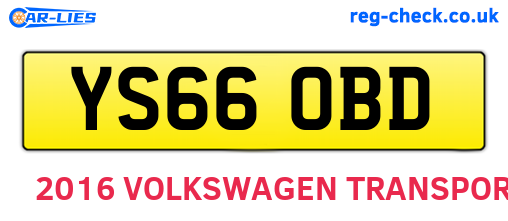 YS66OBD are the vehicle registration plates.