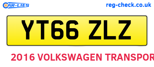 YT66ZLZ are the vehicle registration plates.
