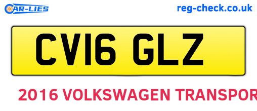 CV16GLZ are the vehicle registration plates.