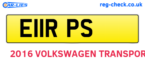 E11RPS are the vehicle registration plates.