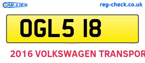 OGL518 are the vehicle registration plates.