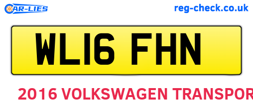 WL16FHN are the vehicle registration plates.