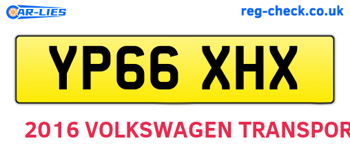 YP66XHX are the vehicle registration plates.