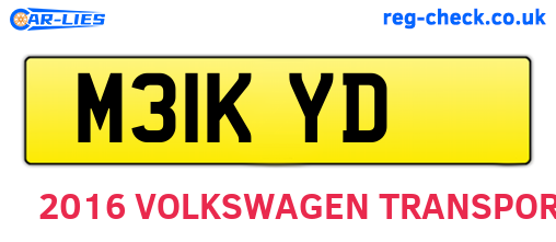 M31KYD are the vehicle registration plates.