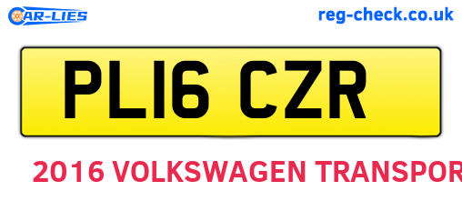 PL16CZR are the vehicle registration plates.