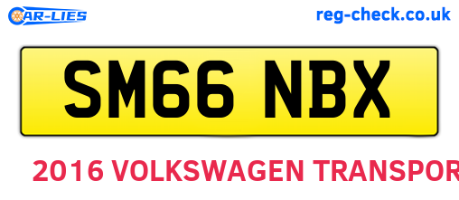 SM66NBX are the vehicle registration plates.