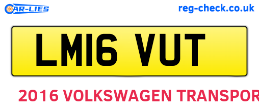 LM16VUT are the vehicle registration plates.