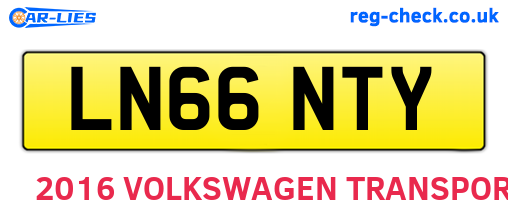 LN66NTY are the vehicle registration plates.