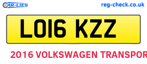 LO16KZZ are the vehicle registration plates.