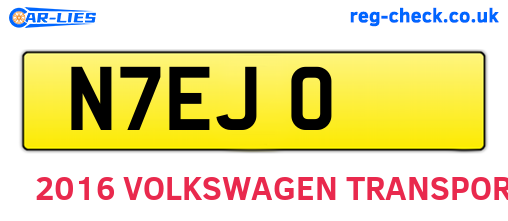 N7EJO are the vehicle registration plates.