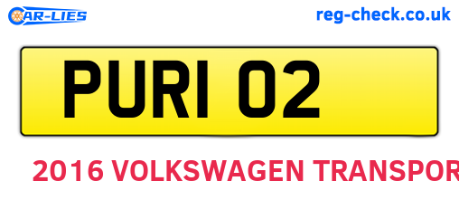 PUR102 are the vehicle registration plates.