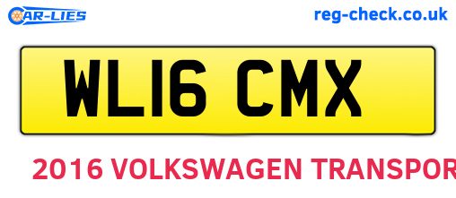WL16CMX are the vehicle registration plates.