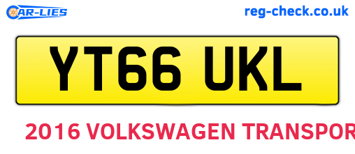YT66UKL are the vehicle registration plates.