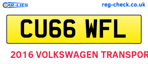 CU66WFL are the vehicle registration plates.