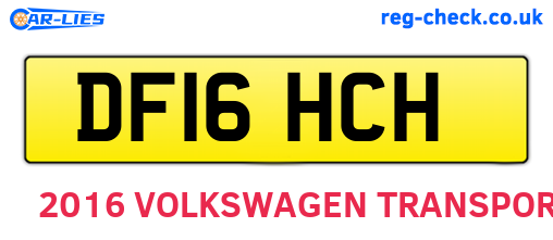 DF16HCH are the vehicle registration plates.