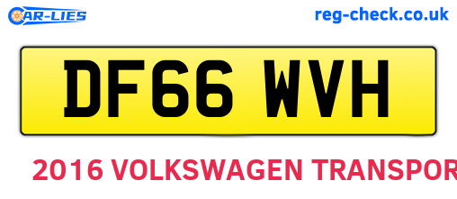DF66WVH are the vehicle registration plates.