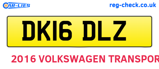 DK16DLZ are the vehicle registration plates.