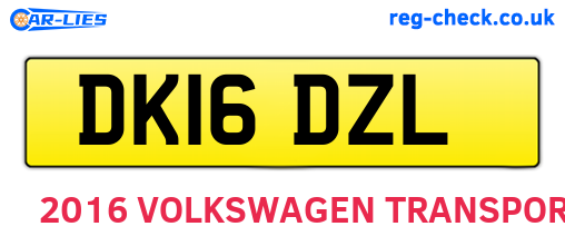 DK16DZL are the vehicle registration plates.