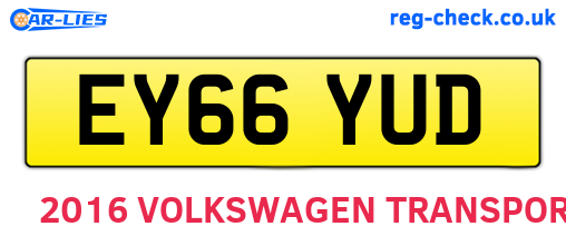 EY66YUD are the vehicle registration plates.