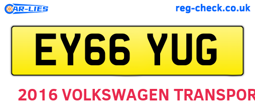 EY66YUG are the vehicle registration plates.