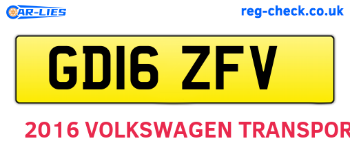 GD16ZFV are the vehicle registration plates.