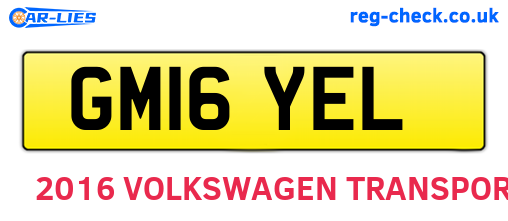 GM16YEL are the vehicle registration plates.