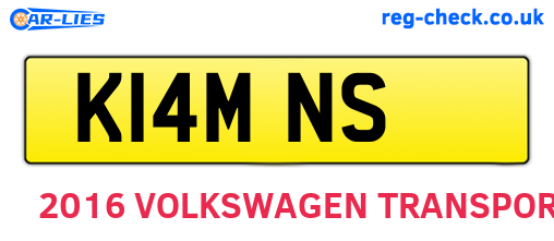K14MNS are the vehicle registration plates.