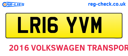 LR16YVM are the vehicle registration plates.