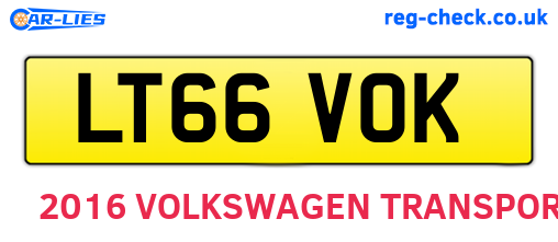 LT66VOK are the vehicle registration plates.