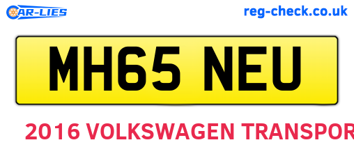 MH65NEU are the vehicle registration plates.
