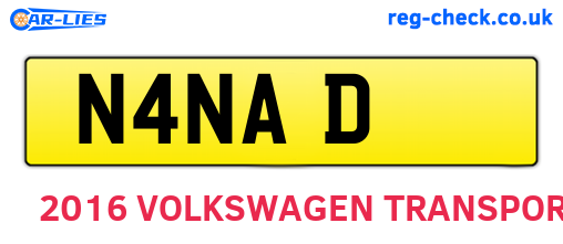 N4NAD are the vehicle registration plates.
