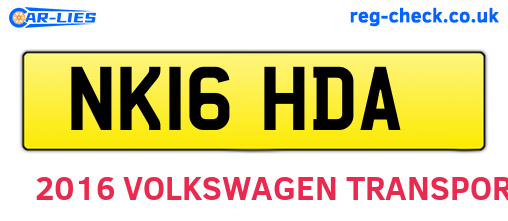 NK16HDA are the vehicle registration plates.
