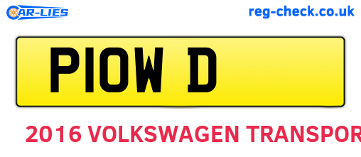 P1OWD are the vehicle registration plates.