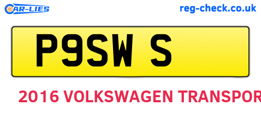 P9SWS are the vehicle registration plates.